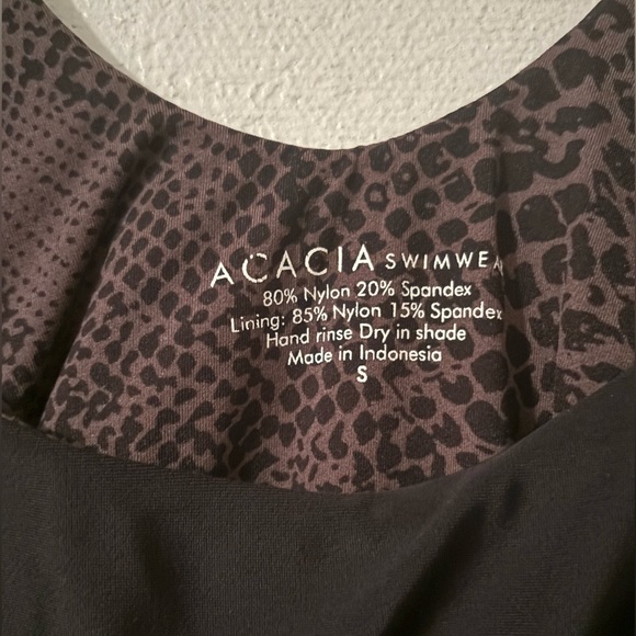 Acacia Swimwear Palm Springs Fullpc In Black Beauty Size Small - Picture 4 of 4